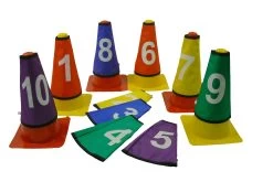 Lot De 10 Caches Cônes Numérotés