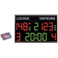 Afficheur LED Multisport Mural - Chronomètre / Scoreur - Pupitre Sans Fil
