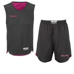 Tenue De Basket Double Face Spalding Junior Noir/rose